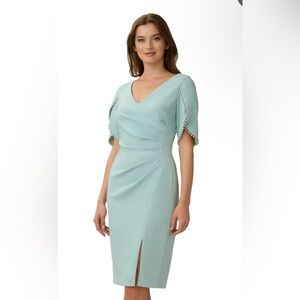 Adrianna Papell Pearl-Trim Cocktail Dress Size 4